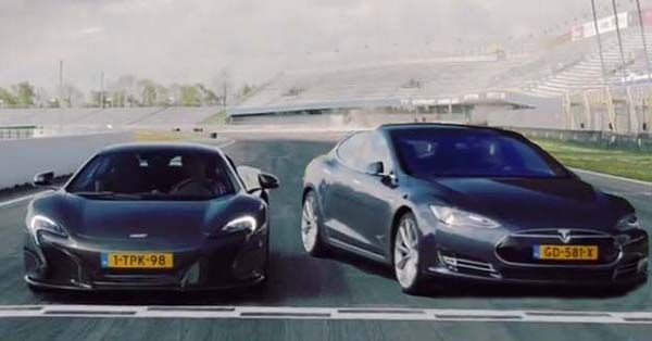 El Tesla Model S P85D vence al McLaren 650 S en una prueba hasta los 150 km/h