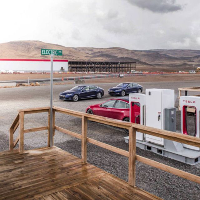 Foto del interior de la Gigafábrica de Tesla