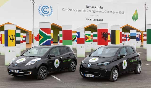 La flota de coches eléctricos de Renault-Nissan para la cumbre del clima de París recorre 175.000 kilómetros