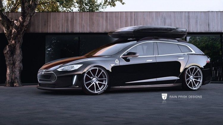 Render del Tesla Model S Sports Wagon