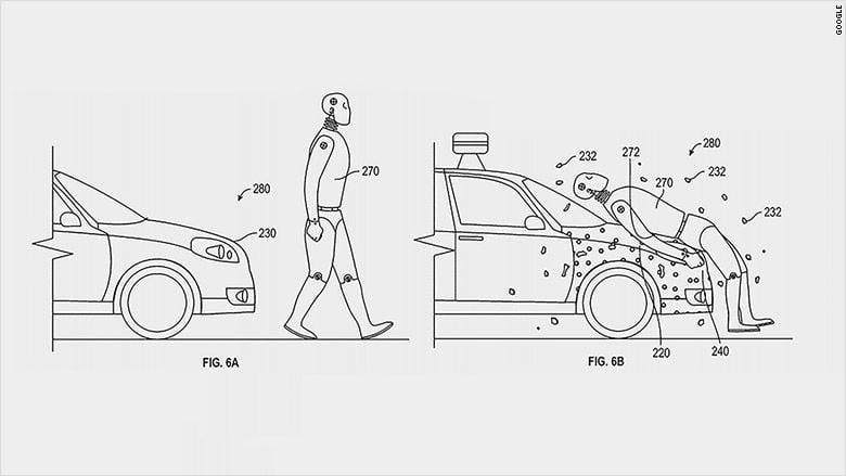 Google patenta un sistema que deja pegados a los peatones atropellados por sus coches autónomos