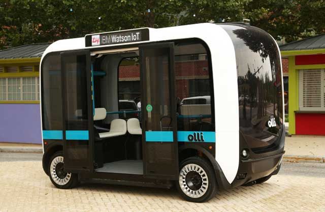 Un autobús eléctrico, autónomo y fabricado con una impresora 3D