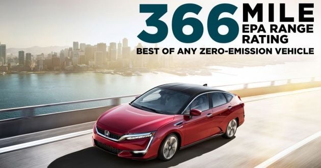 El Honda Clarity Fuel Cell logra el récord de autonomía de un coche cero emisiones. 589 kilómetros ciclo EPA