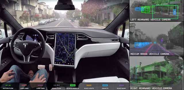 Un vídeo nos muestra que ve el sistema de conducción autónoma de Tesla