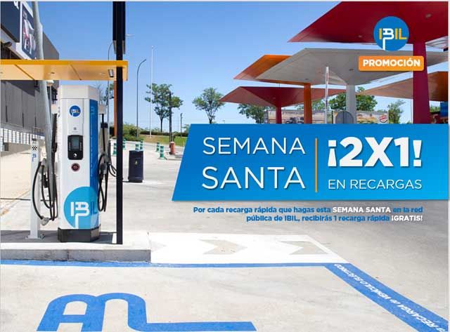 IBIL lanza una oferta para Semana Santa. 2x1 para las recargas rápidas