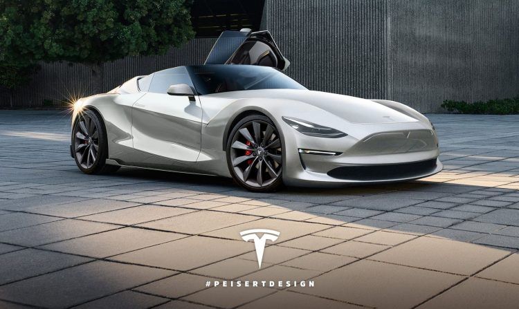 Render del próximo Tesla Roadster