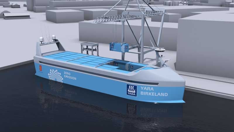 Noruega pondrá en marcha en 2018 el primer barco de carga eléctrico y autónomo. Batería de 4 MWh!!!