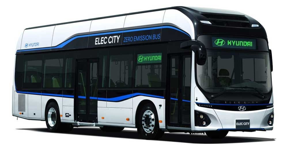 Hyundai presenta un autobús eléctrico urbano. 256 kWh y 290 kilómetros de autonomía