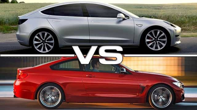 Comparativa Tesla Model 3 contra BMW Serie 3