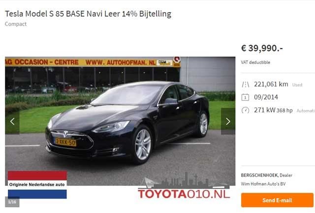 Ya puedes encontrar algún Tesla Model S de ocasión por 40.000 euros