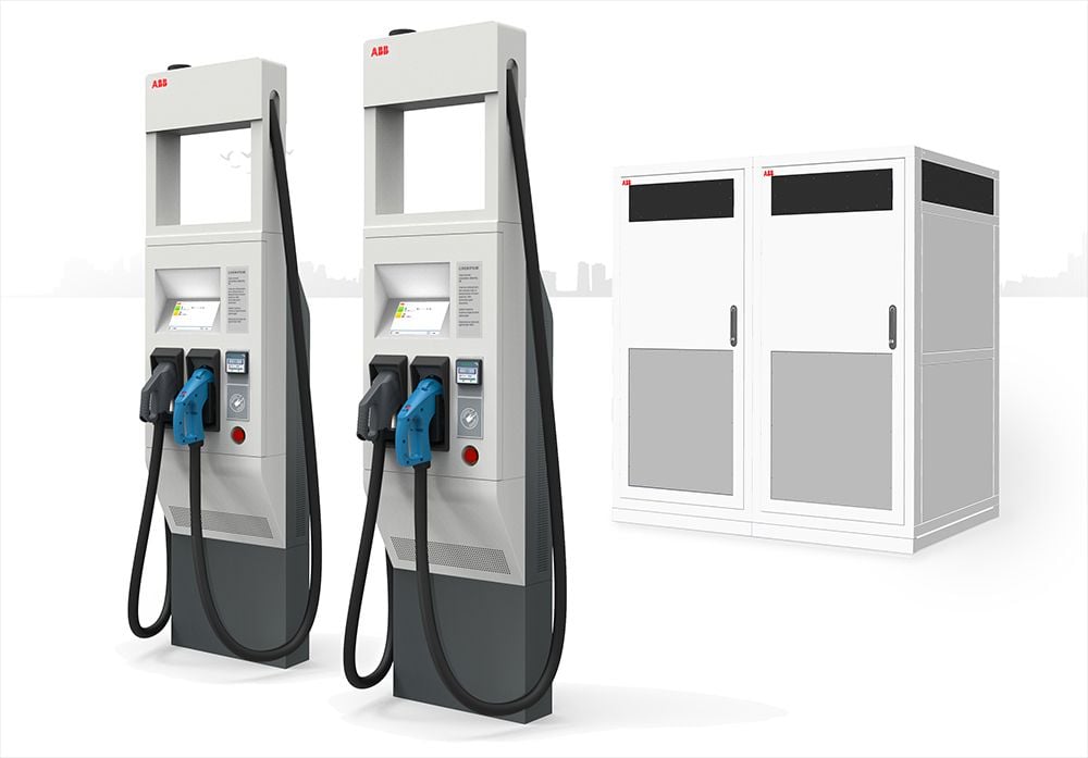 ABB Terra HP. Se presentan los primeros cargadores de nueva generación para coches eléctricos de ABB con hasta 150 kW de potencia