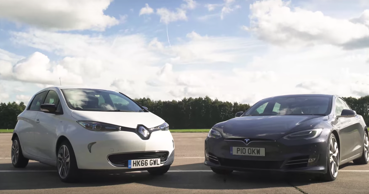 Tesla Model S vs Renault ZOE. ¿Tiene sentido esta comparativa? (Vídeo)