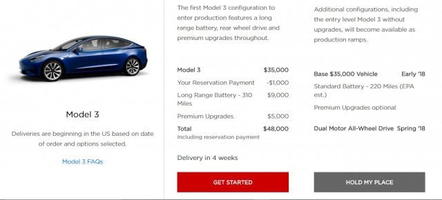 El proceso de configuración del Tesla Model 3, en detalle