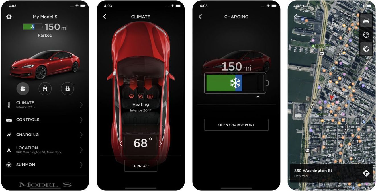 Tesla actualiza su app, añadiendo nuevas funciones para el invierno