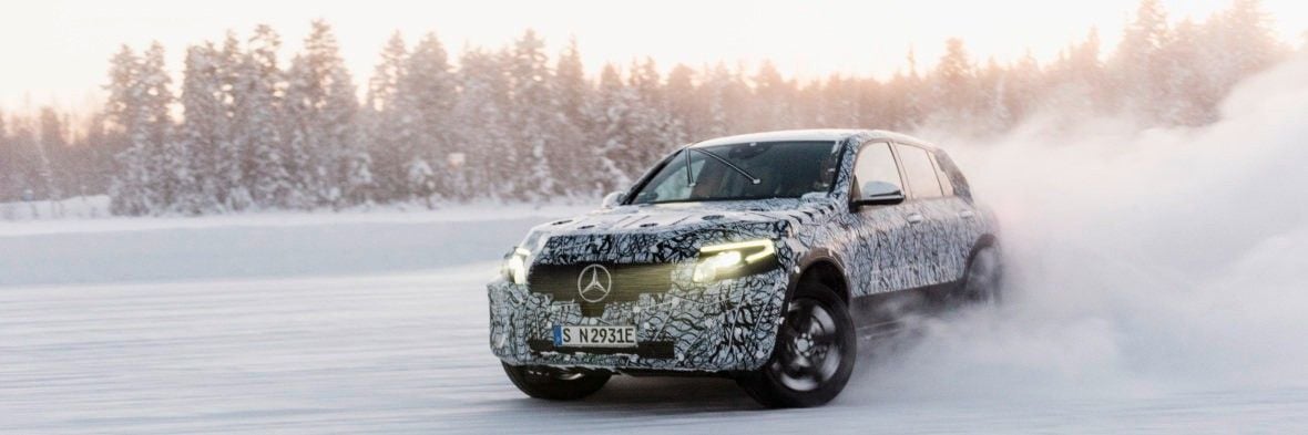 Mercedes-Benz nos muestra los EQC y GLC F-Cell durante sus pruebas de invierno