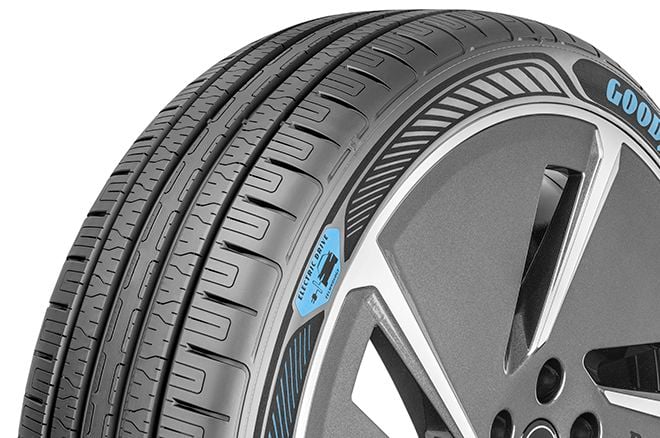 Goodyear presenta un neumático para coches eléctricos diseñado para aguantar elevadas cantidades de par