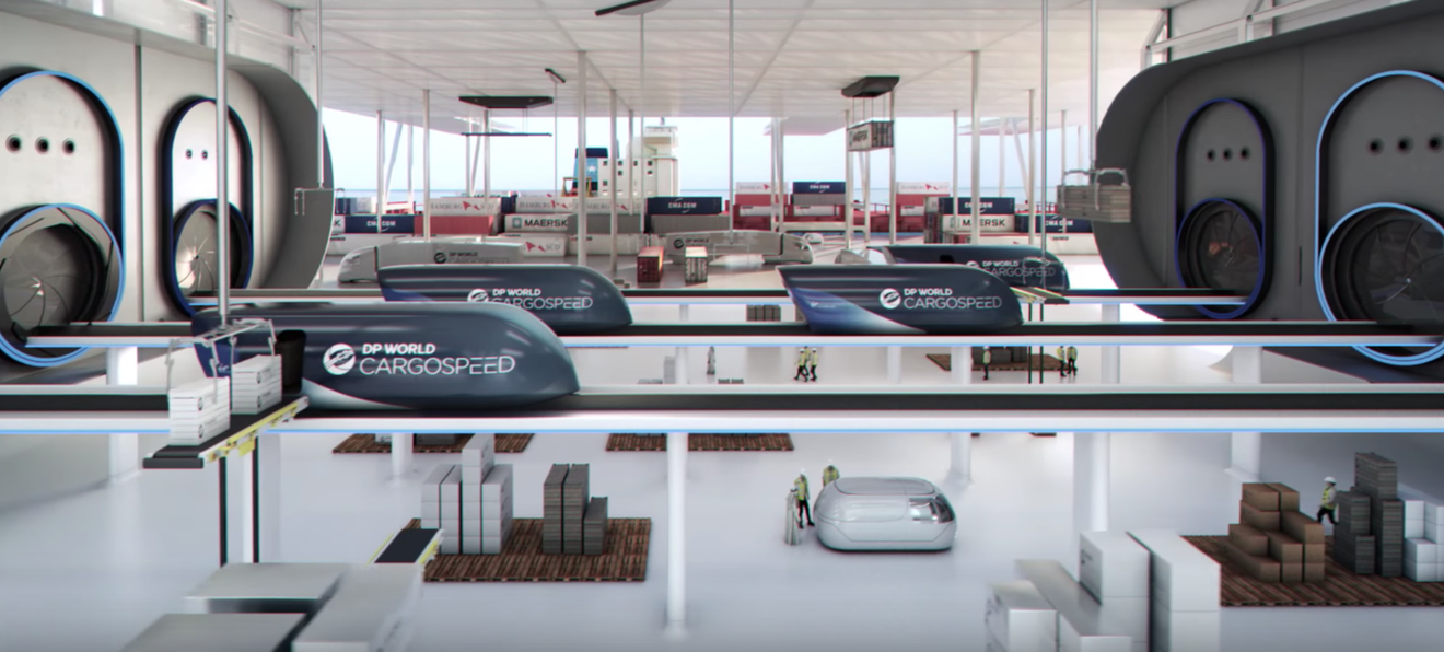 Hyperloop One, de Virgin, revela un sistema de transporte de mercancías con el coste operativo de un camión y la velocidad de un avión