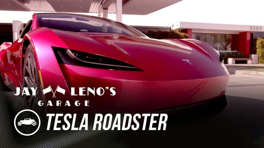 El Tesla Roadster hace una aparición estelar en el programa de Jay Leno