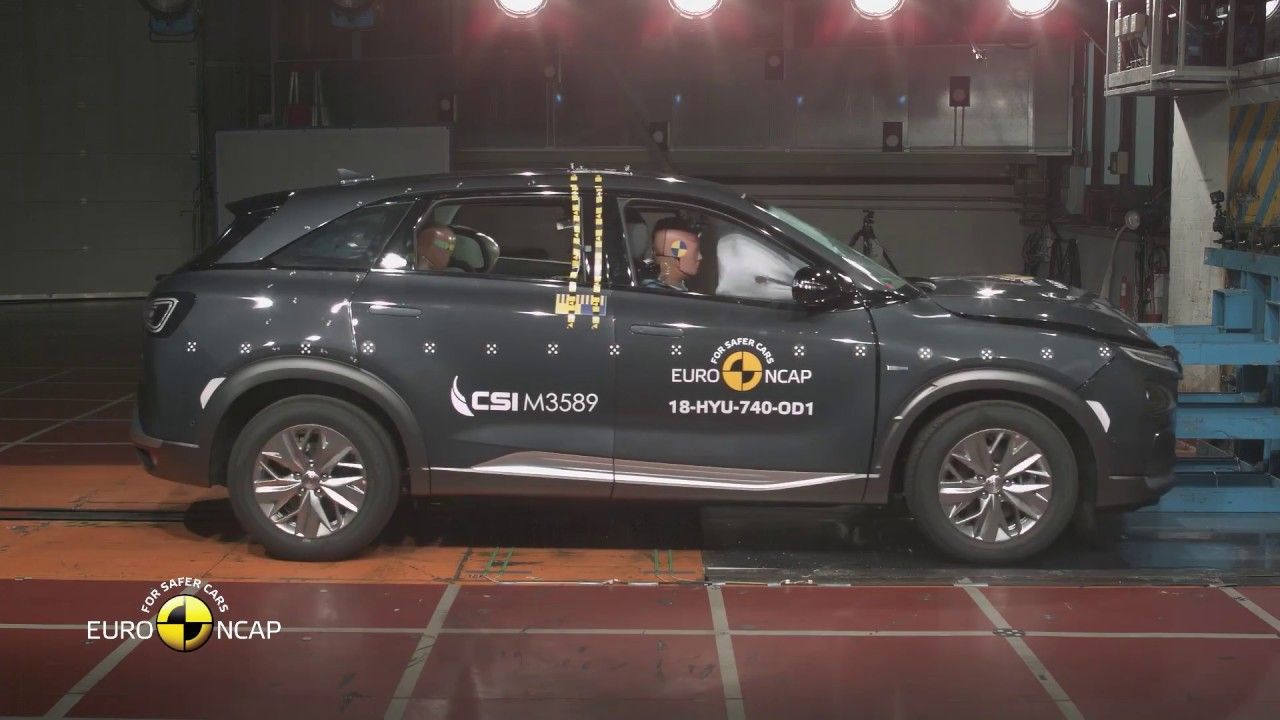 El Hyundai Nexo es el primer coche de hidrógeno probado por EuroNCAP, consiguiendo 5 estrellas en seguridad