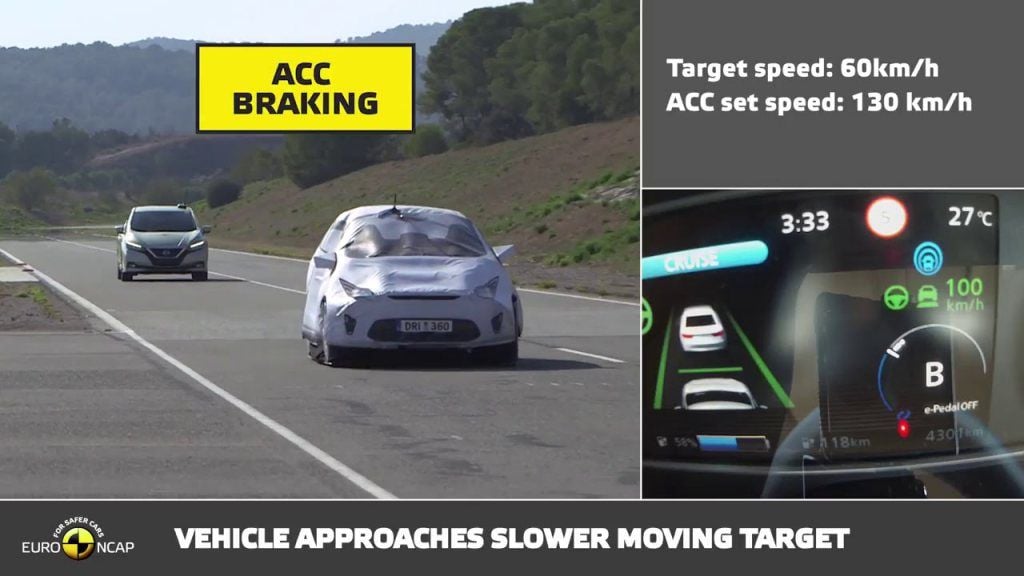 EuroNCAP prueba las capacidades de frenada de emergencia del Nissan LEAF con Propilot