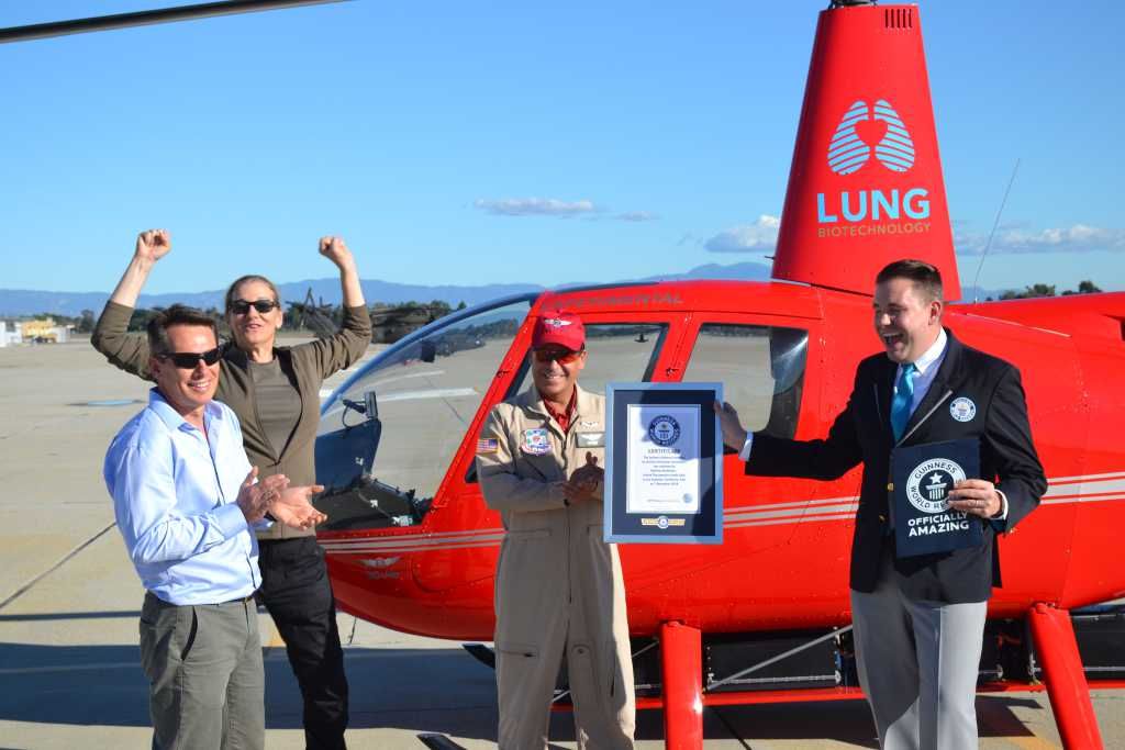 Nuevo récord Guinness para vuelo con un helicóptero eléctrico