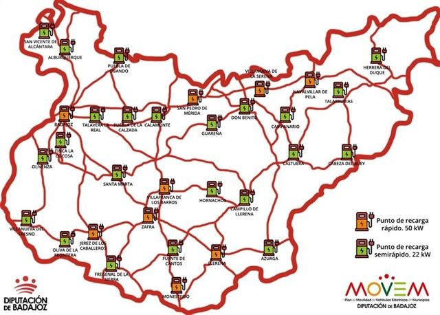 Badajoz será la primera provincia de España con una Red Provincial Pública de Puntos de Recarga para coches eléctricos