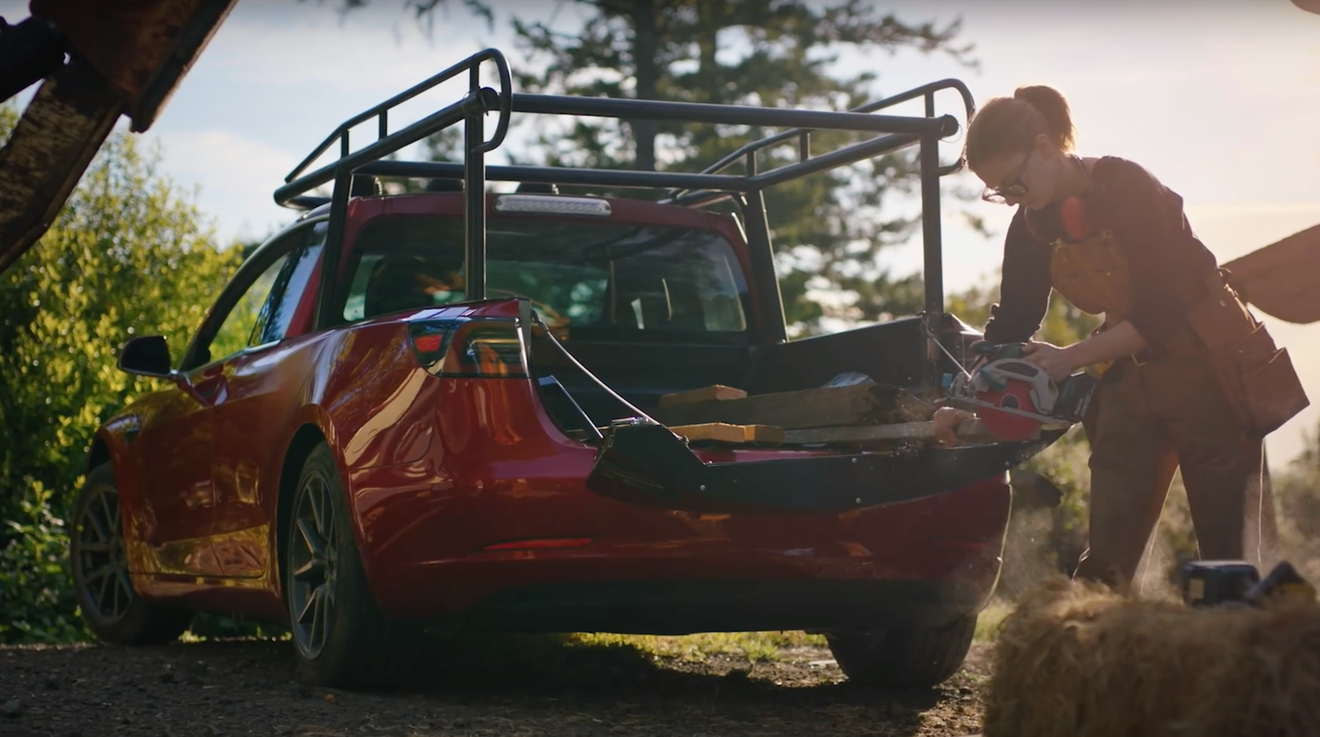 Conoce el Truckla: un Tesla Model 3 convertido en pick-up