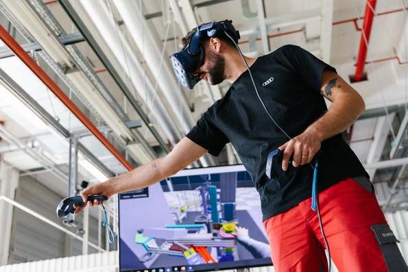 Audi está probando la realidad virtual para pulir el proceso de ensamblado del e-tron GT