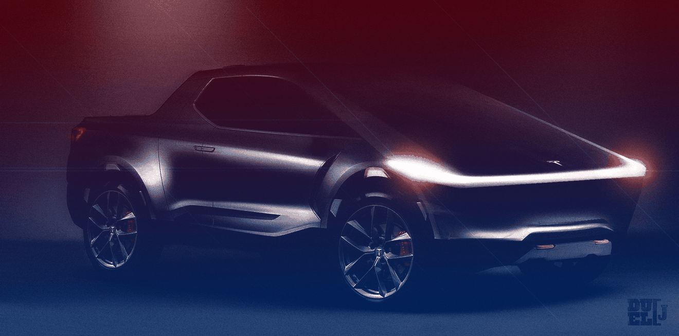 ¿Tendrá este aspecto la nueva pick-up eléctrica de Tesla?