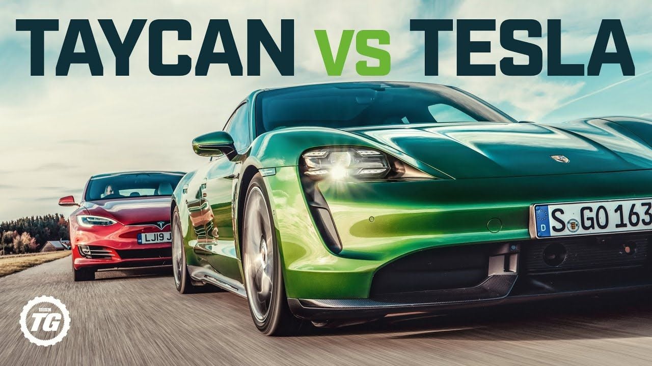 Top Gear enfrenta al Porsche Taycan Turbo S contra el Tesla Model S Performance