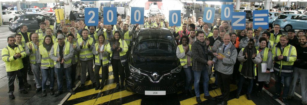 Renault fabrica la unidad número 200.000 de su exitoso coche eléctrico ZOE