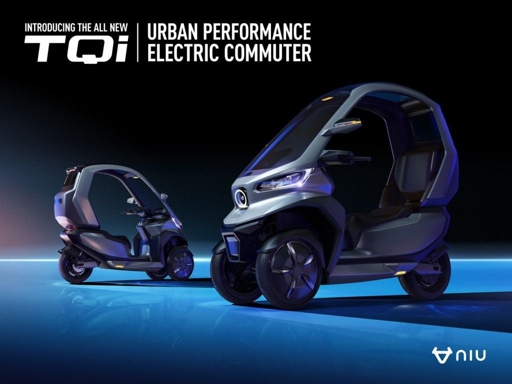 NIU TQi-GT. Un scooter eléctrico de tres ruedas con autobalanceo y hasta 241 km de autonomía