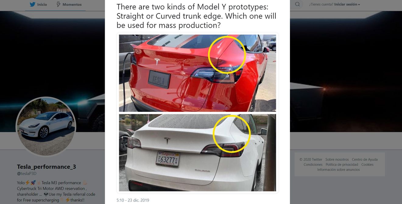 Existen dos tipos de prototipos del Tesla Model Y con diferente trasera. ¿Cuál llegará a producción?