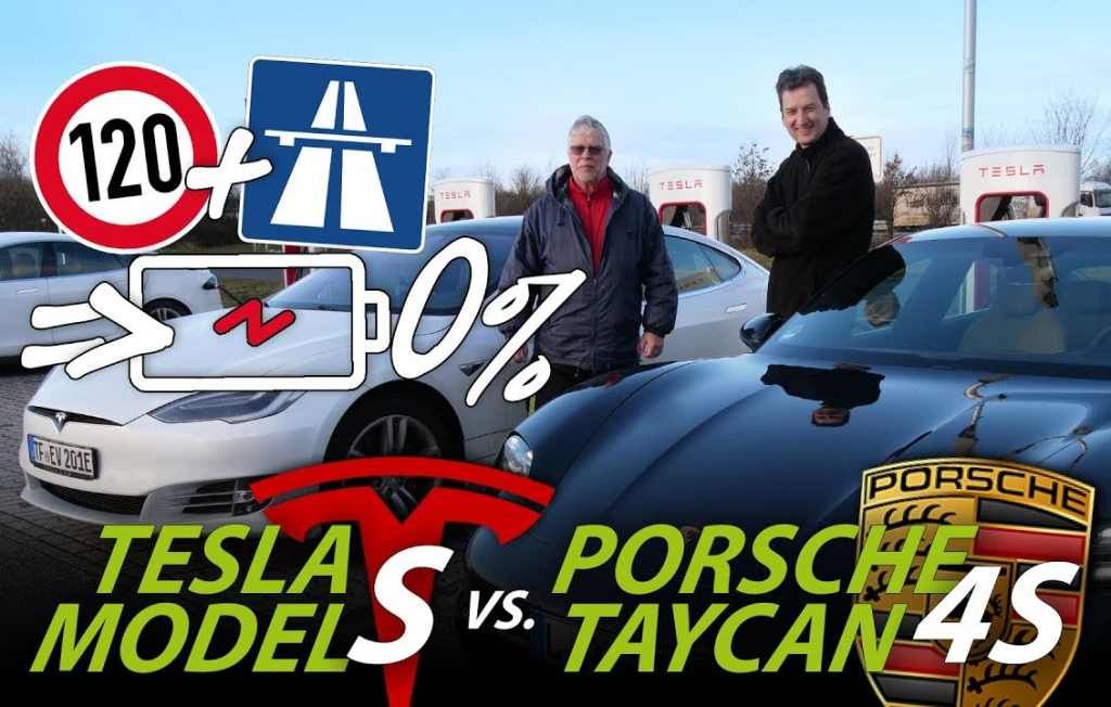 Prueba comparativa a 120 km/h. Porsche Taycan 4S contra Tesla Model S Raven