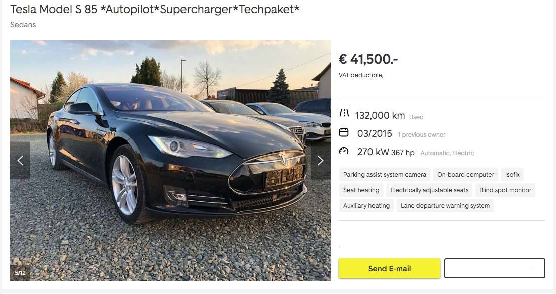 El precio de los Tesla Model S de ocasión en Europa apenas sufren depreciación desde 2019