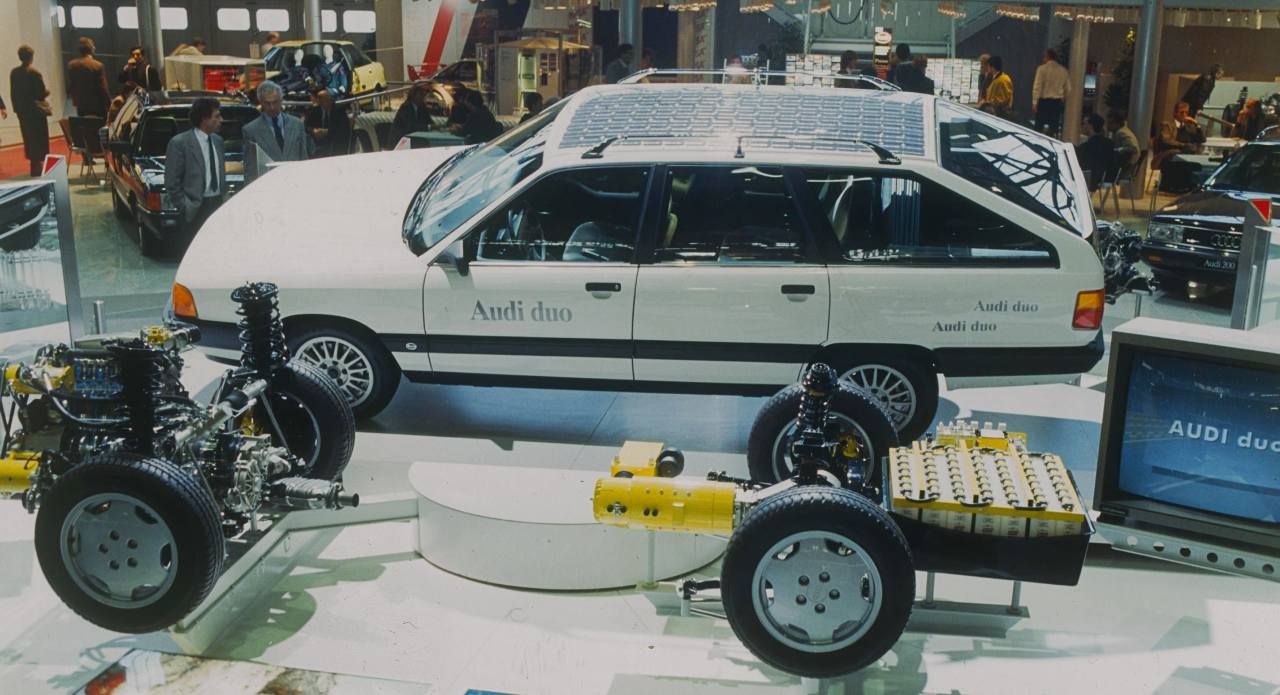 Audi Duo. Un híbrido enchufable de 1989 con 38 km de autonomía eléctrica