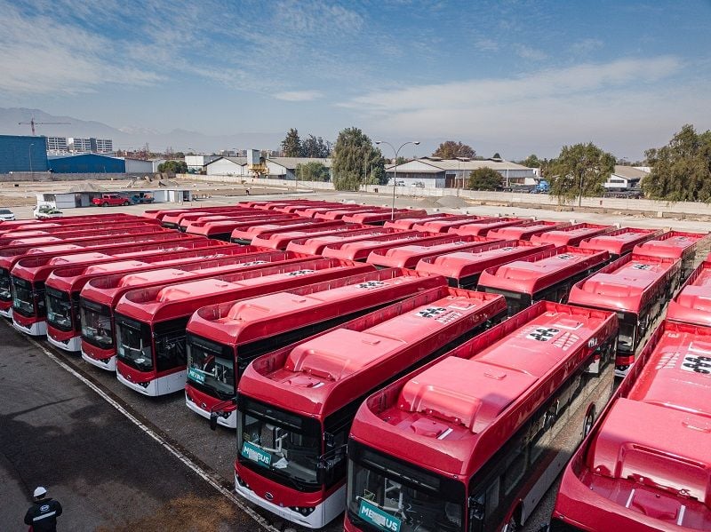 Santiago de Chile añade otros 150 autobuses eléctricos a una flota que llegará a las 800 unidades este año