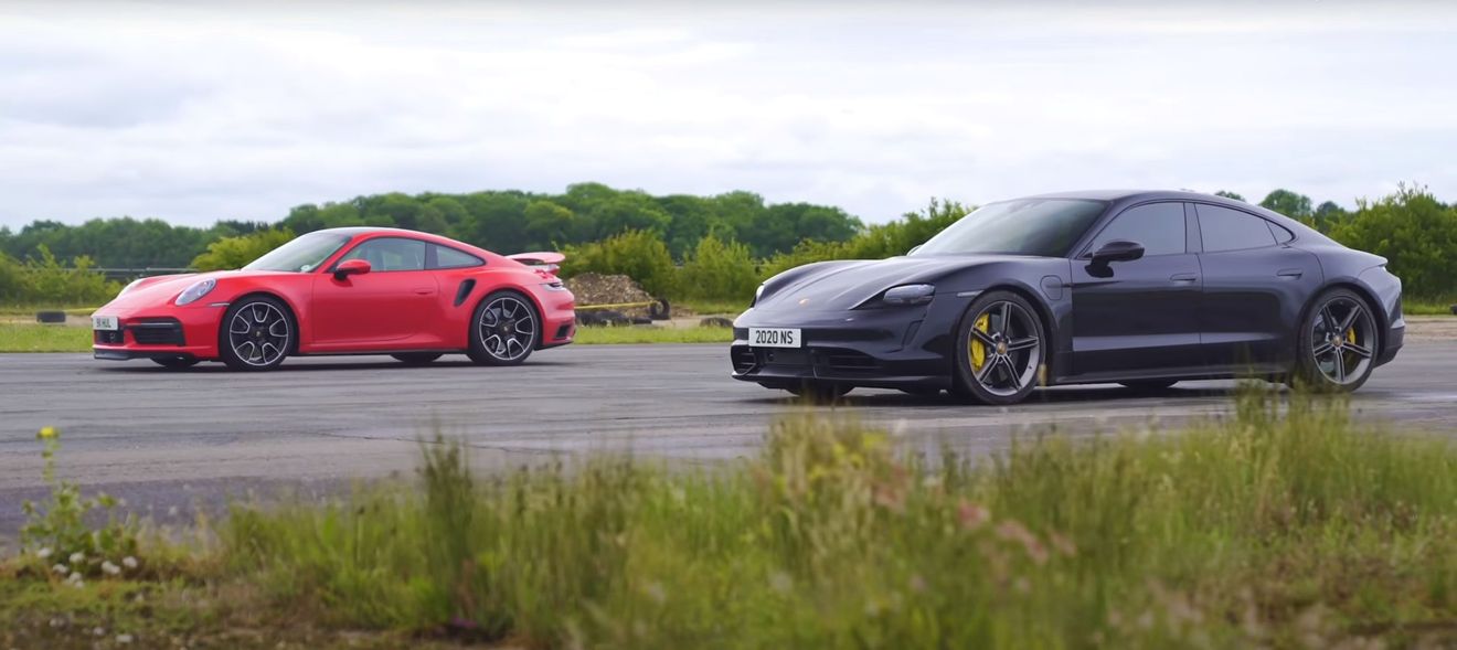 Porsche Taycan Turbo S vs Porsche 911 Turbo S: la carrera de aceleración que todo el mundo estaba esperando