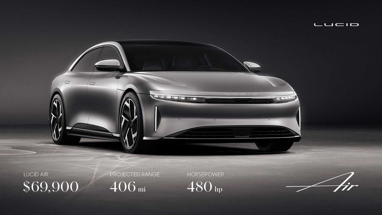 El Lucid Air de acceso tendrá 653 kilómetros de autonomía y un precio similar al del Tesla Model S Long Range Plus