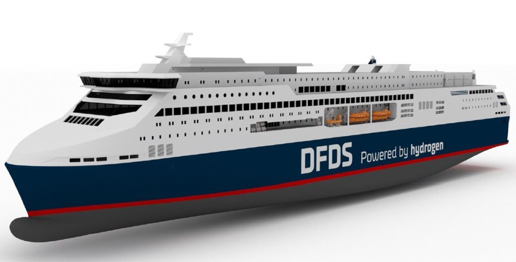 La naviera DFDS prepara la construcción del ferry a hidrógeno más grande del mundo