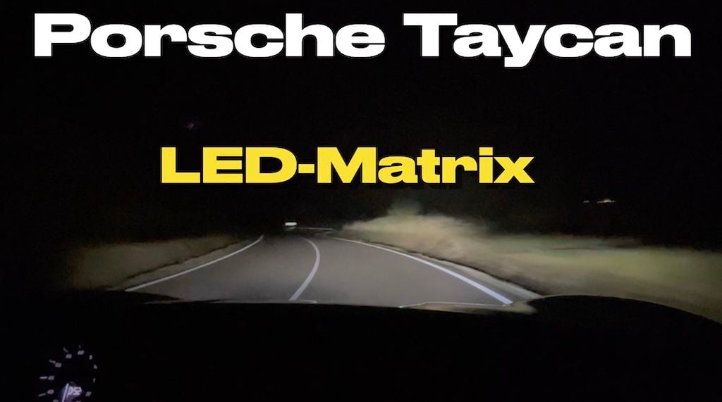 Probamos a fondo la luces LED-Matrix del Porsche Taycan 4S que convierten la noche en día (vídeo)