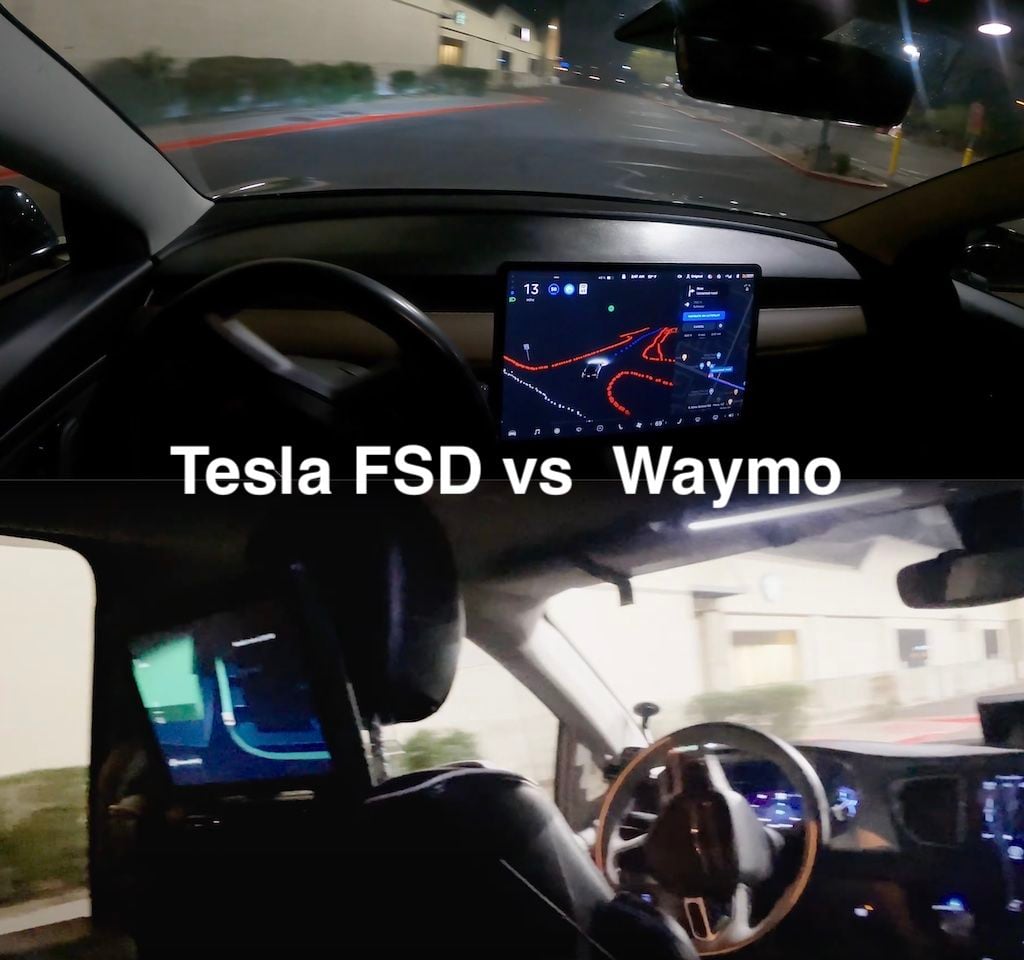 Cara a cara entre Waymo y Tesla. Un usuario realiza el mismo trayecto en un  Model 3 con Conducción Autónoma Total y un taxi sin conductor de Alphabet (Vídeo)