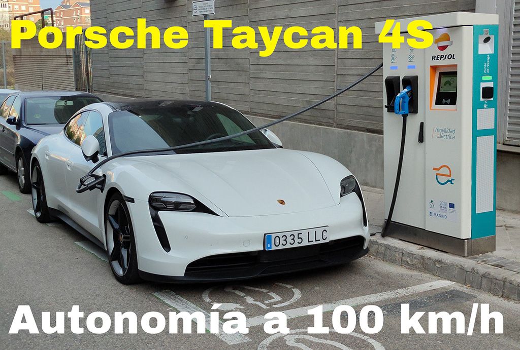 Prueba FCE. Reto M-40: test de autonomía a 100 km/h con el Porsche Taycan 4S (Vídeo)