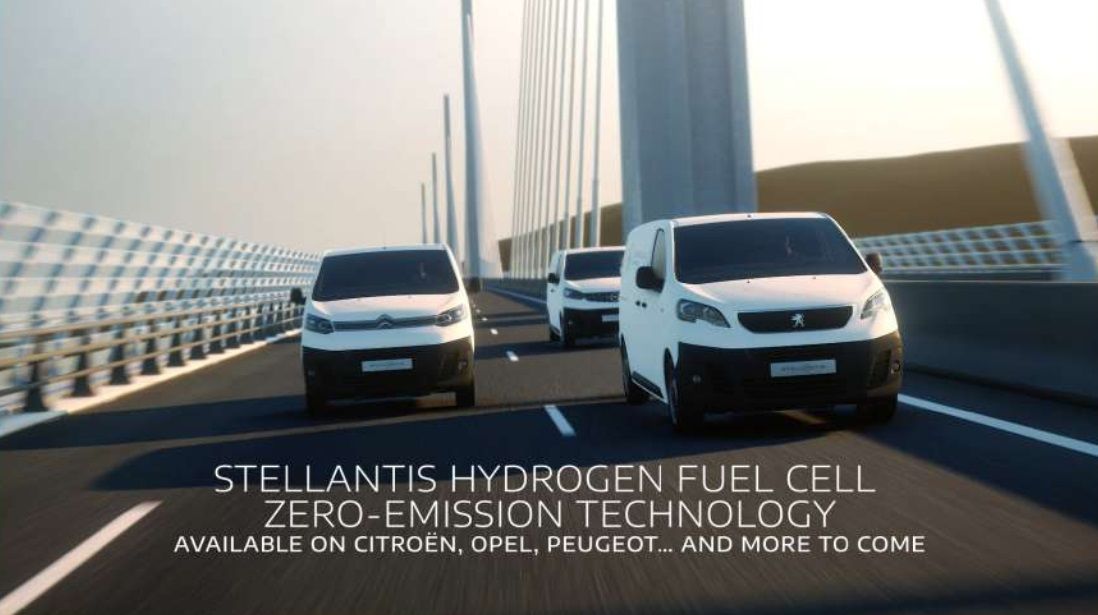 Stellantis presenta su nueva gama de furgonetas de hidrógeno, que se venderán bajo las marcas Citroën, Opel y Peugeot