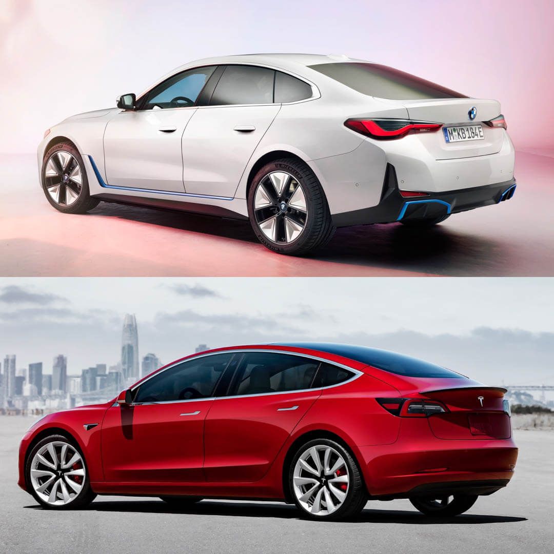 Comparativa de berlinas de altas prestaciones. BMW i4 M50 vs Tesla Model 3 Performance