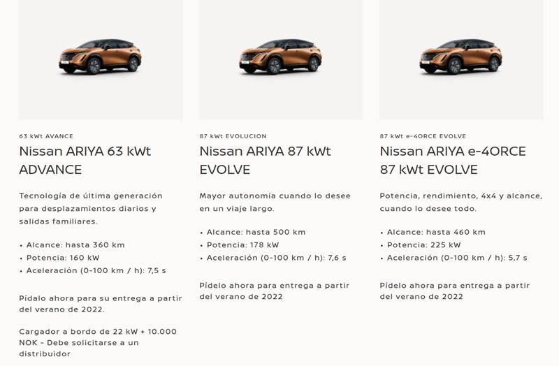 precios nissan ariya noruega