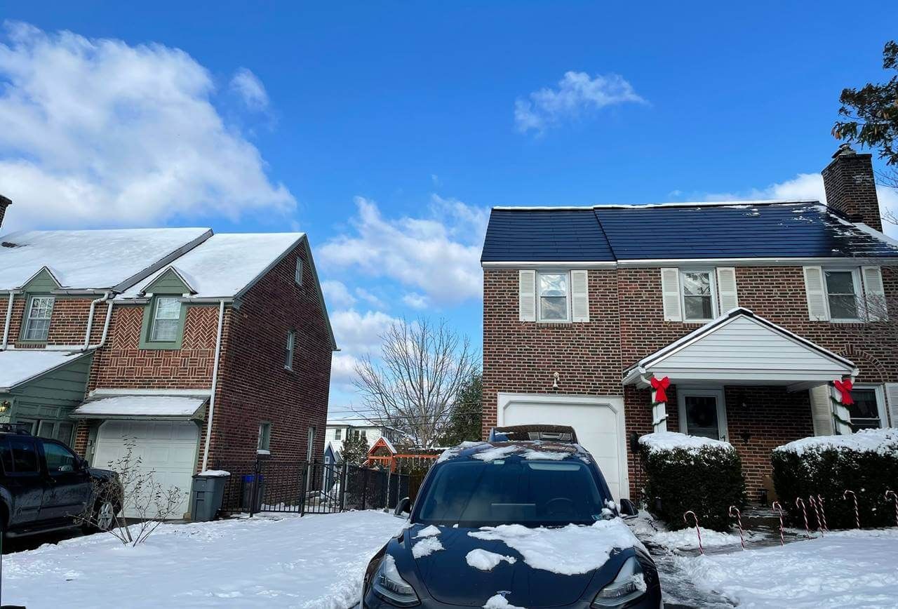 tejado solar tesla derrite nieve