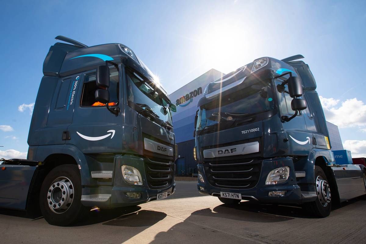 Amazon empieza a comprar camiones eléctricos a DAF para electrificar su flota europea