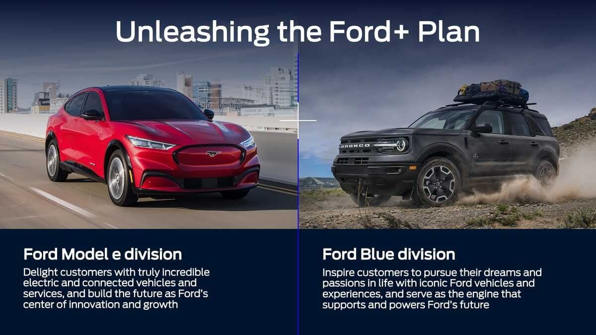 Ford dividirá su gama entre la convencional Ford Blue y la eléctrica Ford Model e