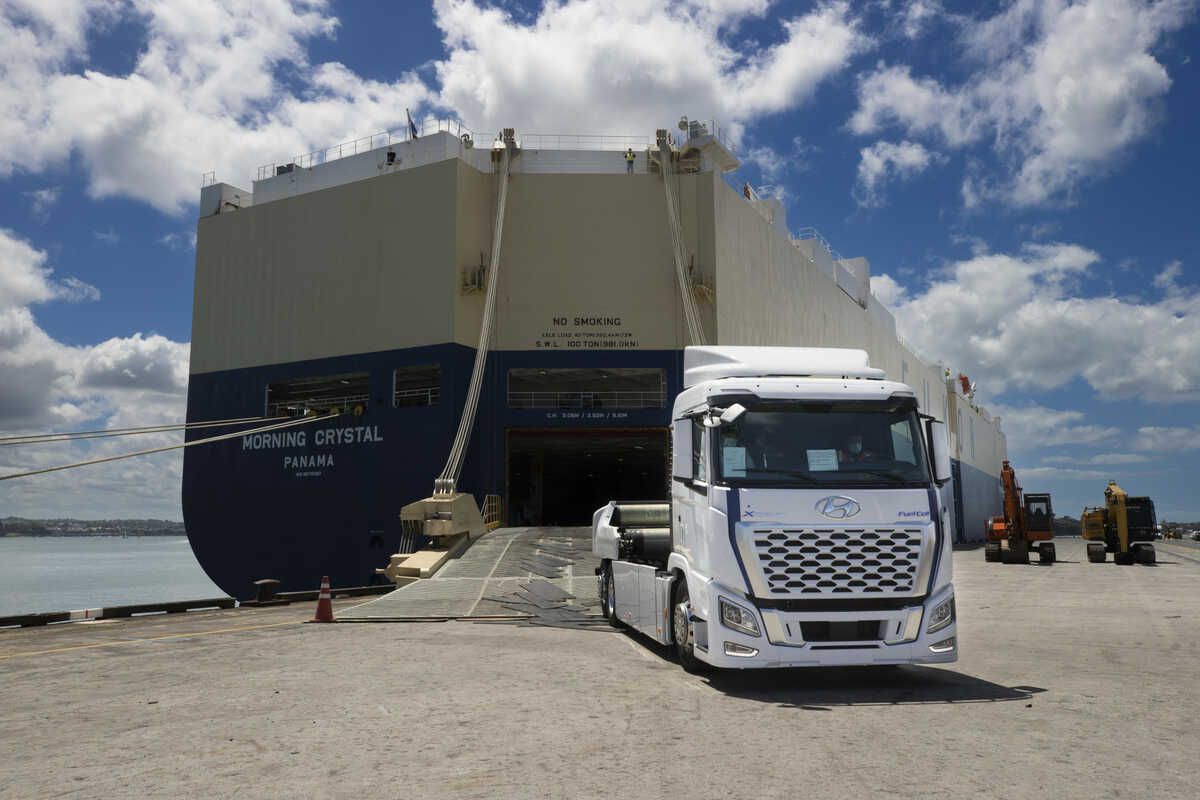 Los camiones Hyundai XCIENT de hidrógeno se preparan para trabajar en Nueva Zelanda